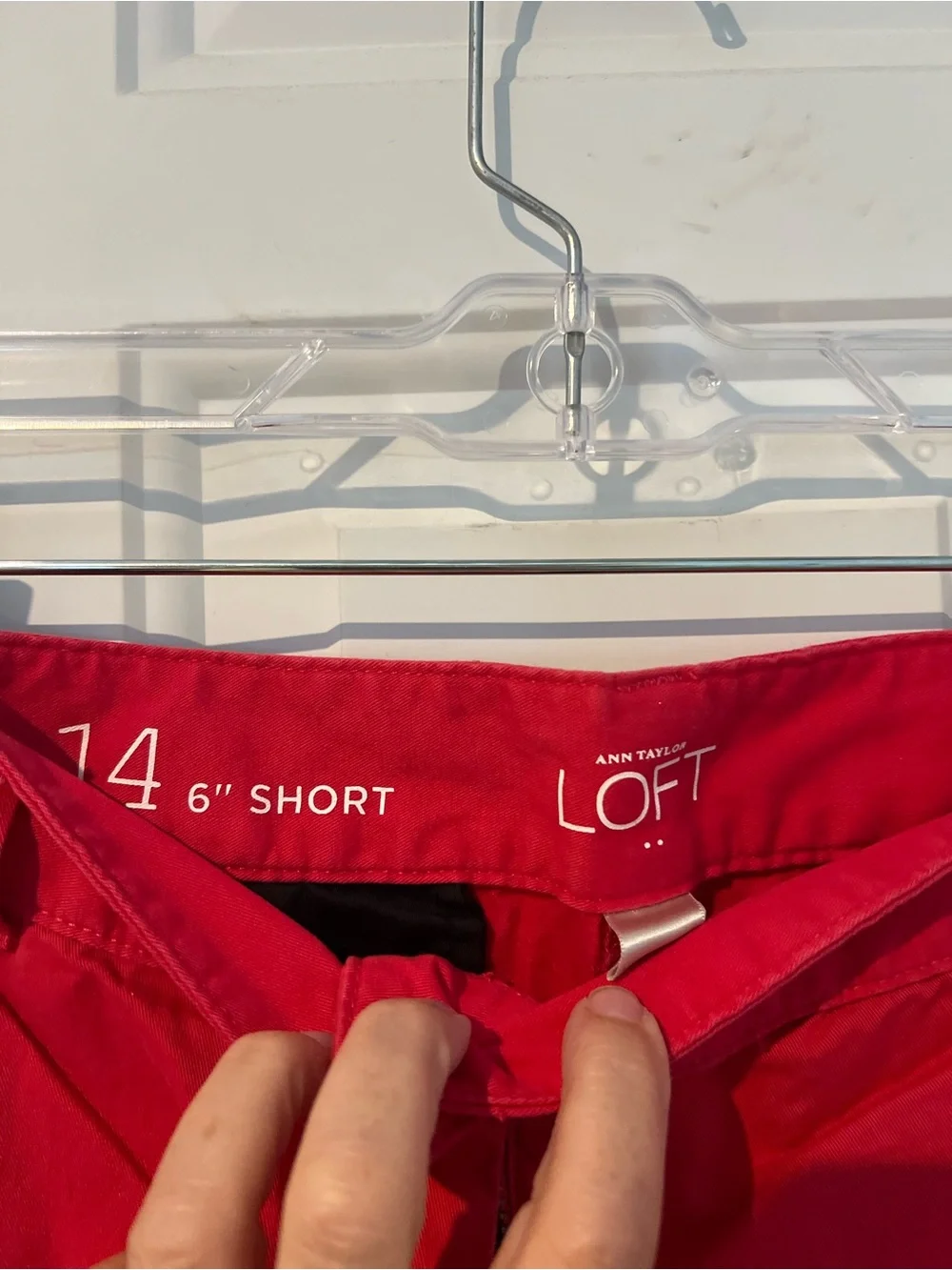 LOFT Pink Cotton Bermuda Shorts